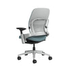Upholstered Back Medley Sky Blue; Seat Medley Sky Blue; Frame Platinum