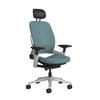 Upholstered Back Medley Sky Blue; Seat Medley Sky Blue; Frame Platinum