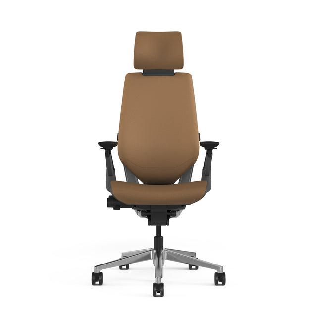 Mocha Montana Leather w/Polished Aluminum Base