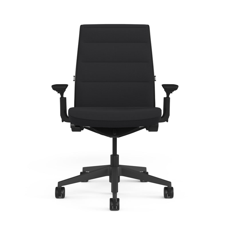 Quilted Back; Seat fabric Era Onyx; Black Frame