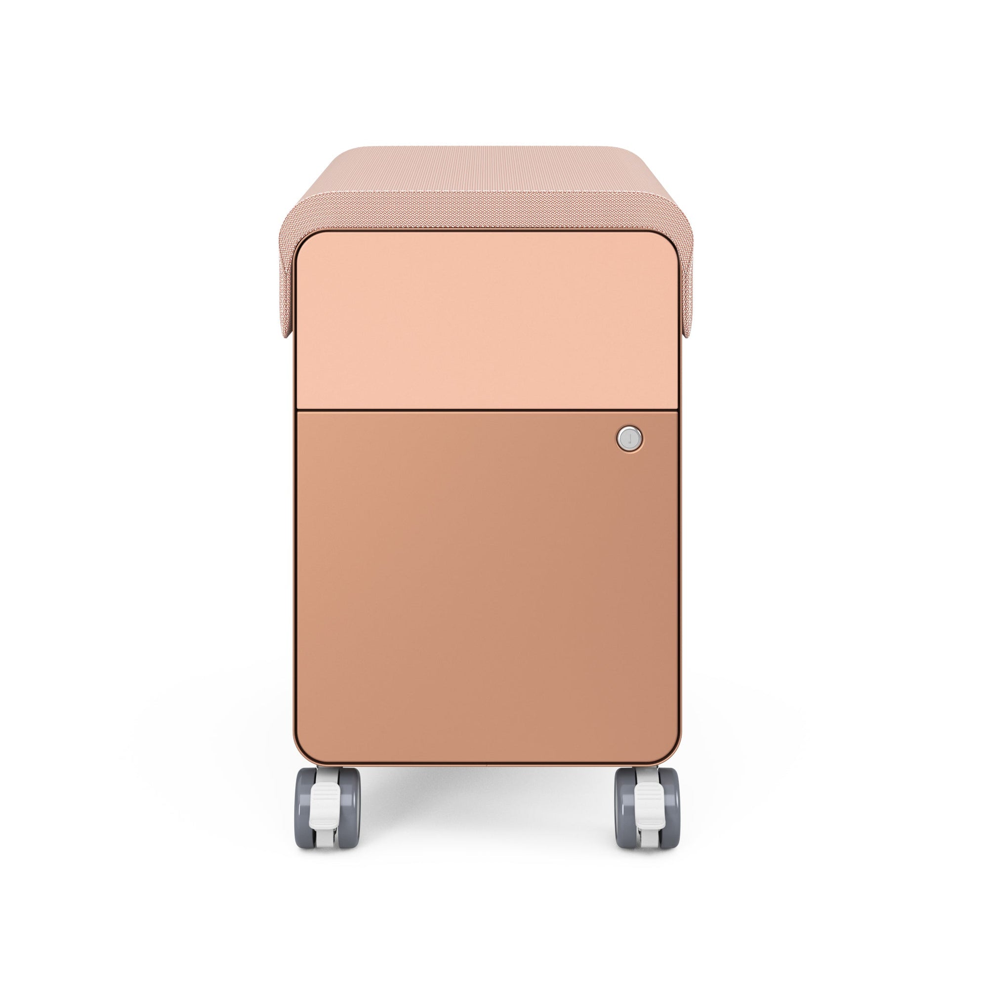 Matte Copper Carcass; Blush Box Drawer