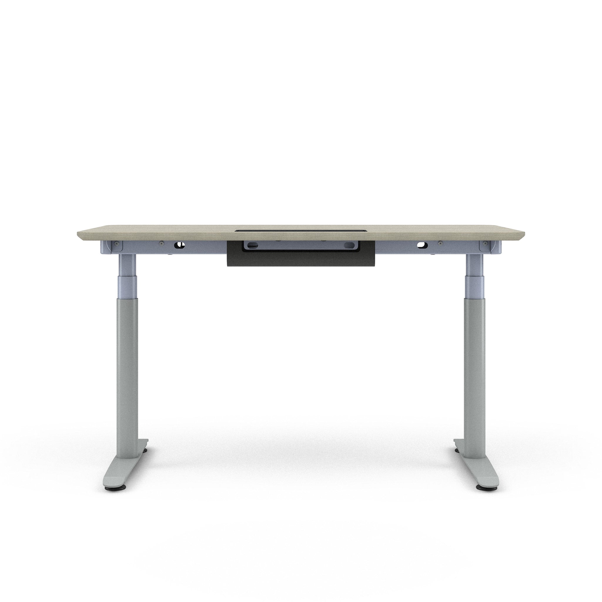 Grey Oak Top with Chamfered Edge; Cloud + Platinum Base