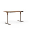 Grey Oak Top with Chamfered Edge; Matte Copper + Nickel Base