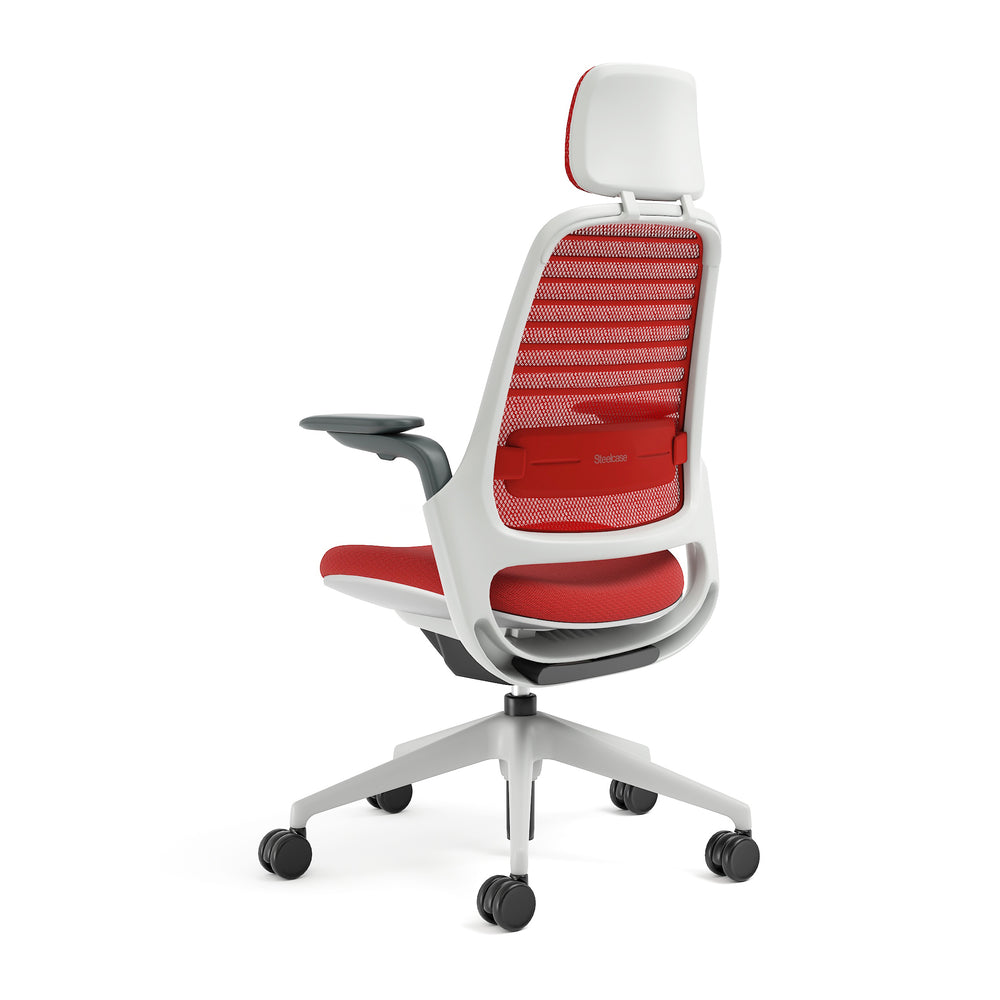 Meshback 3D Microknit Scarlet; Seat Fabric Cogent Scarlet; Frame Seagull