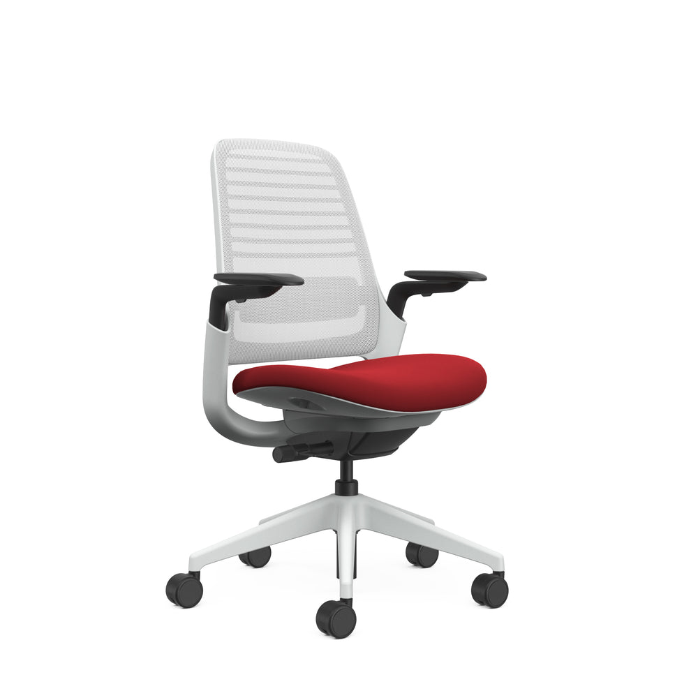 Meshback 3D Knit Nickel; Seat Cogent Connect Scarlet; Frame Seagull