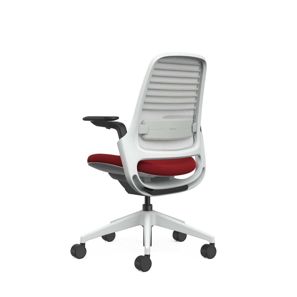 Meshback 3D Knit Nickel; Seat Cogent Connect Scarlet; Frame Seagull