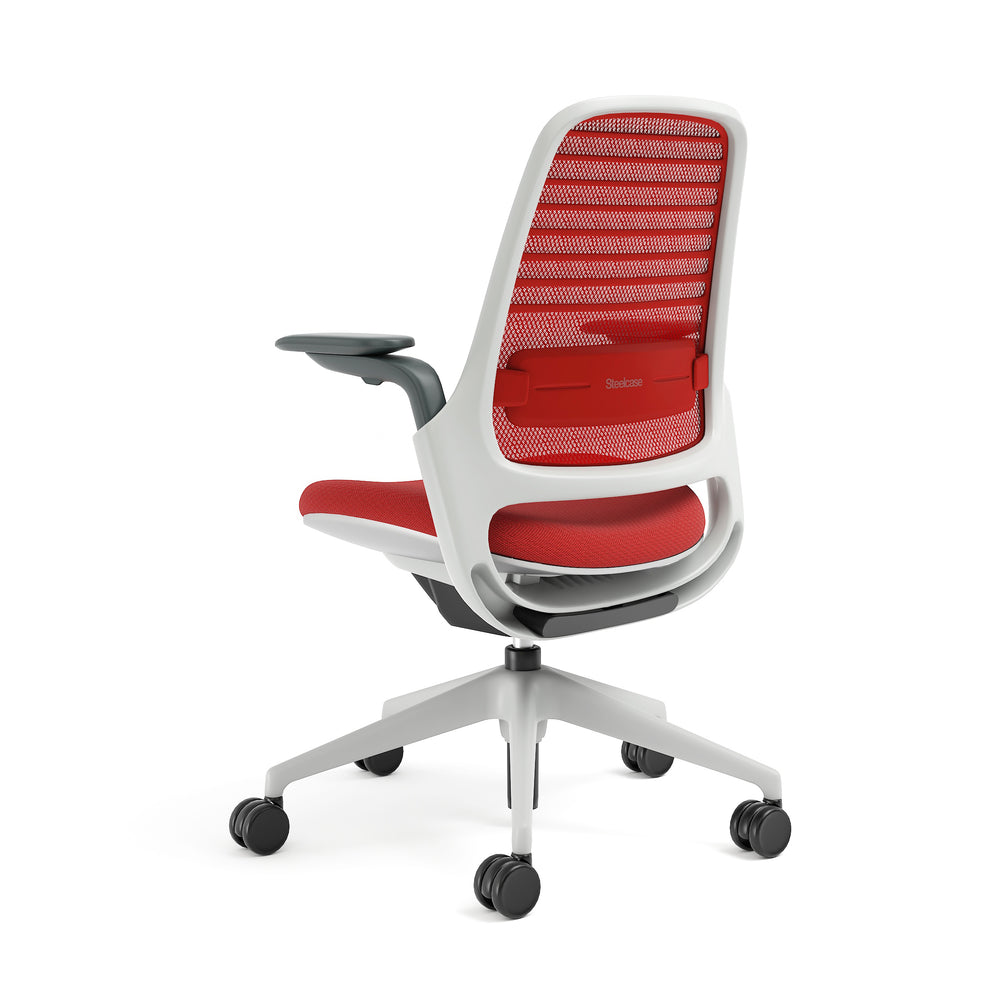 Meshback 3D Microknit Scarlet; Seat Fabric Cogent Scarlet; Frame Seagull