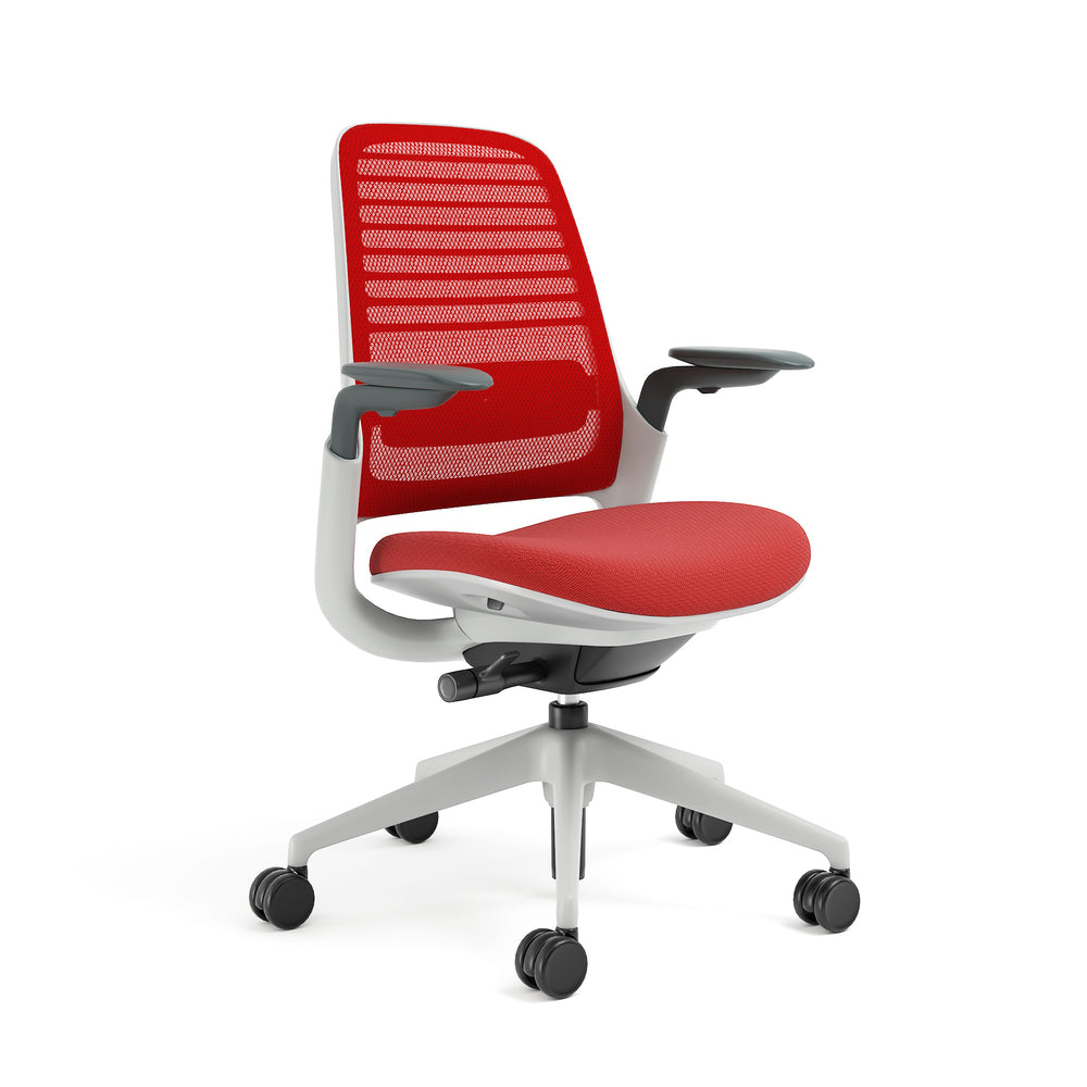 Meshback 3D Microknit Scarlet; Seat Fabric Cogent Scarlet; Frame Seagull