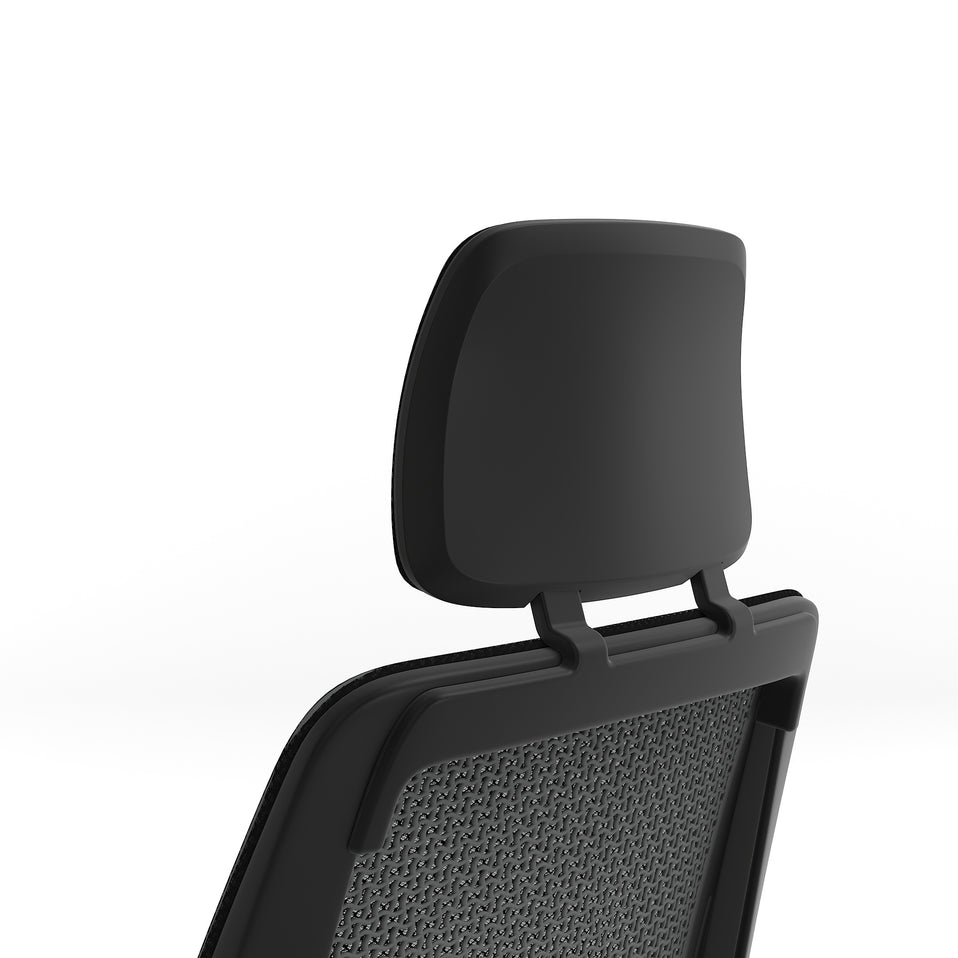 Meshback 3D Microknit New Black Henry, Adjustable Lumbar