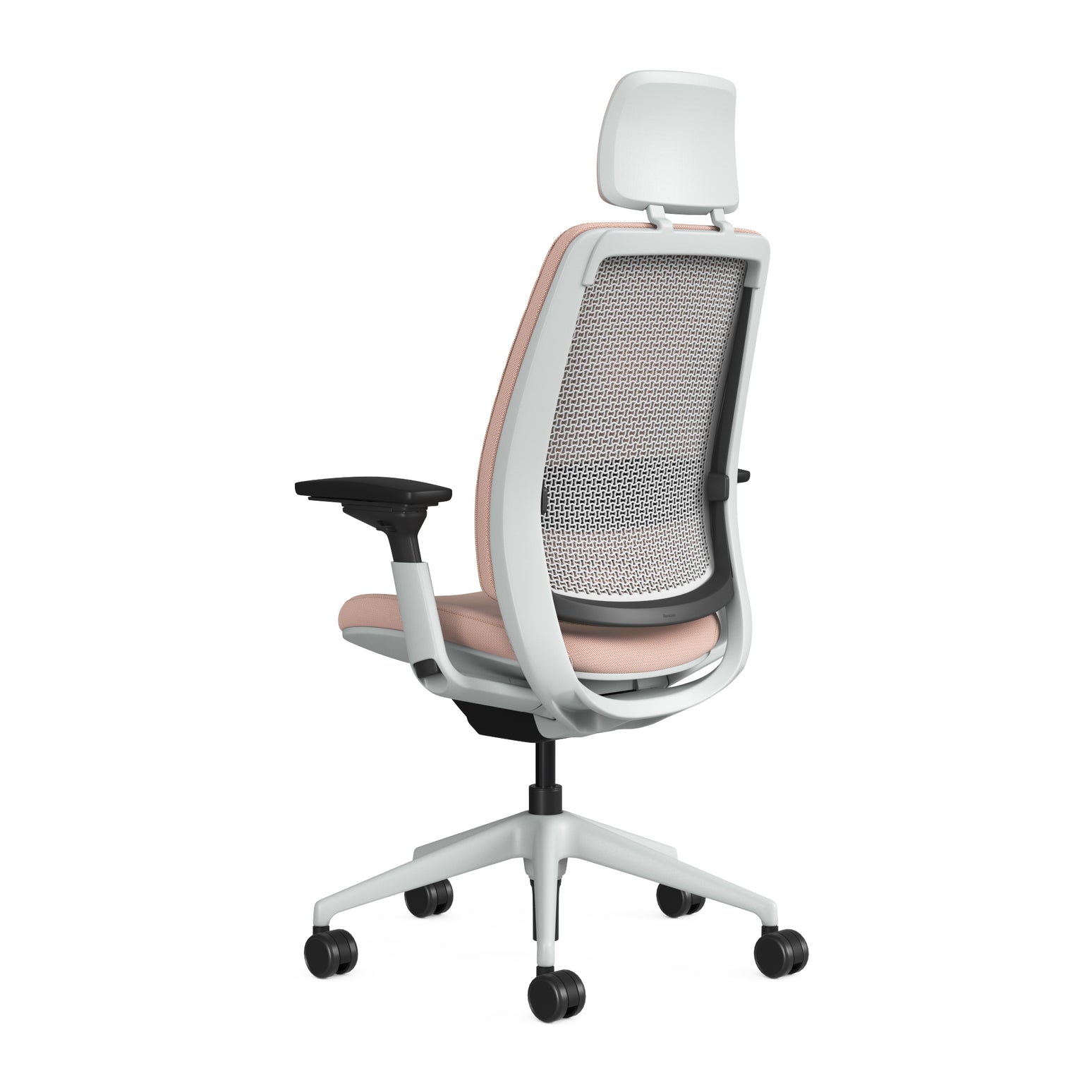 Quilted Back Era Pink; Adjustable Lumbar; Seat Era Pink; Frame Seagull