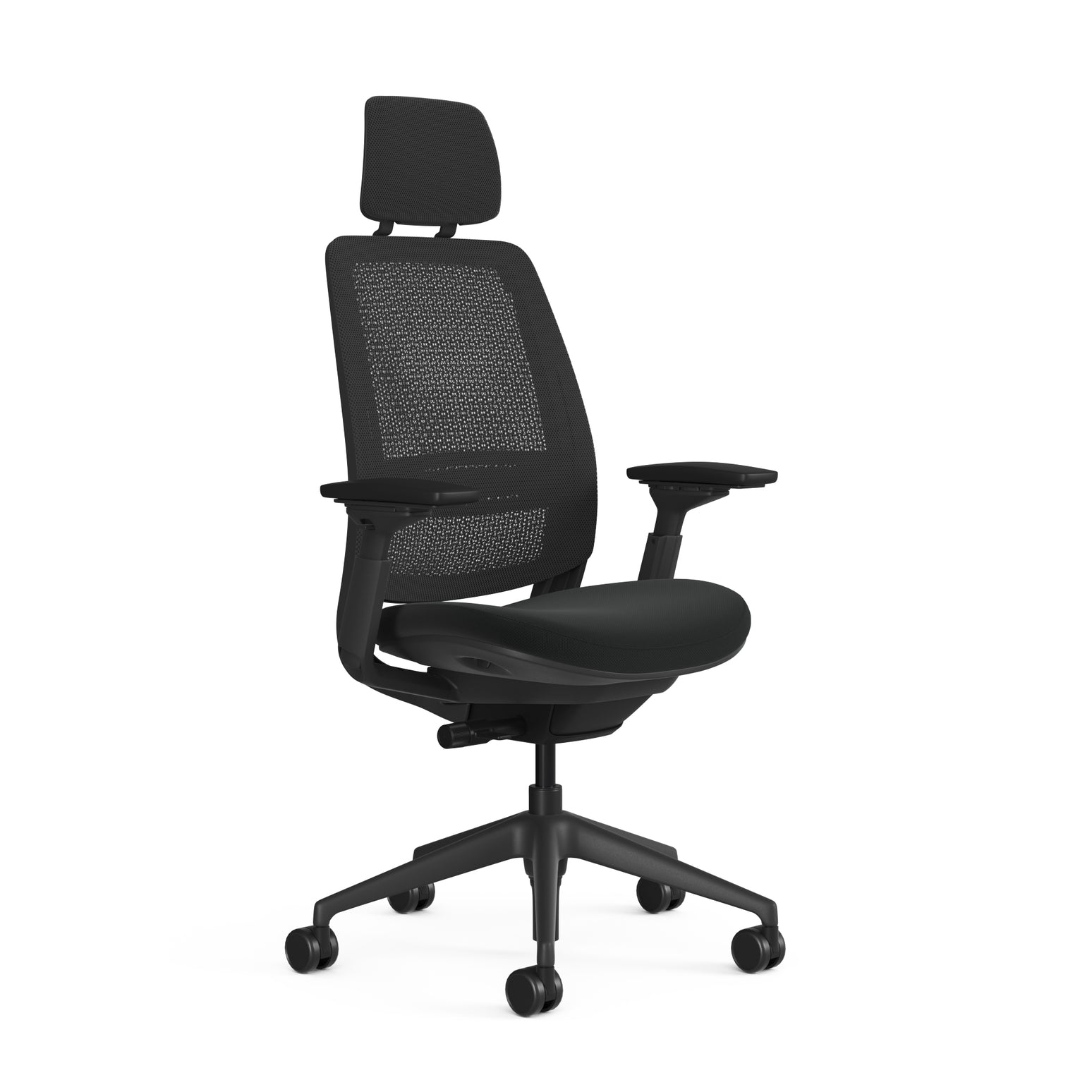 Meshback 3D Microknit New Black Henry, Adjustable Lumbar
