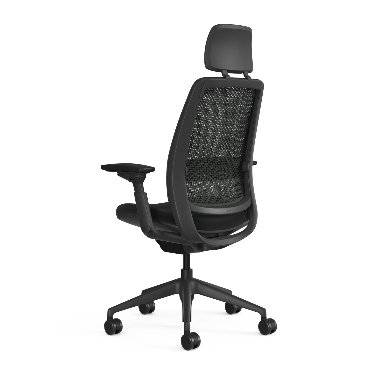 Meshback 3D Microknit New Black Henry, Adjustable Lumbar