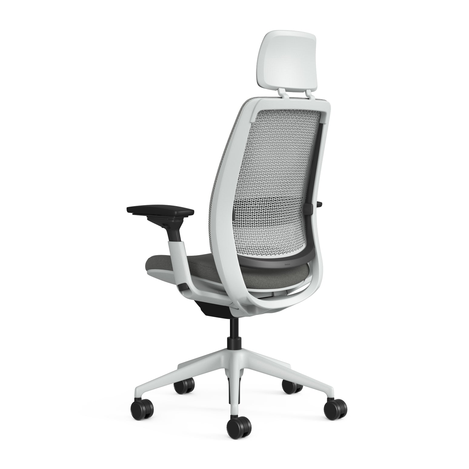 Meshback 3D Microknit Medley Grey Brown, Adjustable Lumbar